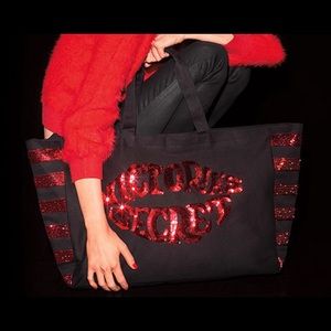 VICTORIAS SECRET SEQUIN VALENTINES TOTE